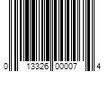 Barcode Image for UPC code 013326000074