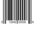 Barcode Image for UPC code 013342000089