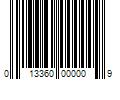 Barcode Image for UPC code 013360000009