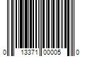 Barcode Image for UPC code 013371000050