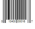 Barcode Image for UPC code 013400000167