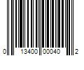 Barcode Image for UPC code 013400000402