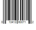 Barcode Image for UPC code 013413600712