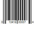 Barcode Image for UPC code 013418000074