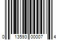 Barcode Image for UPC code 013593000074