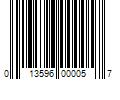 Barcode Image for UPC code 013596000057