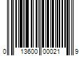 Barcode Image for UPC code 013600000219