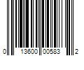 Barcode Image for UPC code 013600005832