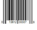 Barcode Image for UPC code 013612000078