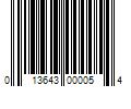 Barcode Image for UPC code 013643000054