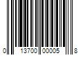 Barcode Image for UPC code 013700000058