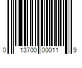 Barcode Image for UPC code 013700000119