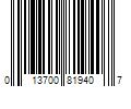 Barcode Image for UPC code 013700819407