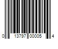 Barcode Image for UPC code 013797000054