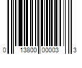 Barcode Image for UPC code 013800000033