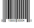 Barcode Image for UPC code 013800000040