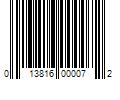 Barcode Image for UPC code 013816000072