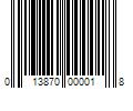 Barcode Image for UPC code 013870000018