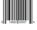 Barcode Image for UPC code 013920000074