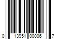 Barcode Image for UPC code 013951000067