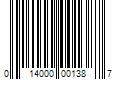 Barcode Image for UPC code 014000001387