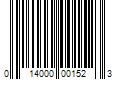 Barcode Image for UPC code 014000001523