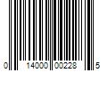 Barcode Image for UPC code 014000002285