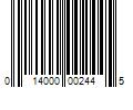 Barcode Image for UPC code 014000002445