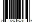 Barcode Image for UPC code 014000003619