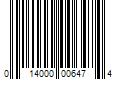 Barcode Image for UPC code 014000006474