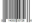 Barcode Image for UPC code 014000007266