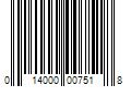 Barcode Image for UPC code 014000007518