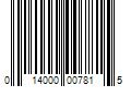 Barcode Image for UPC code 014000007815