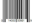 Barcode Image for UPC code 014000009819