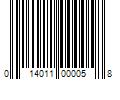 Barcode Image for UPC code 014011000058