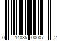 Barcode Image for UPC code 014035000072