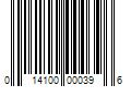 Barcode Image for UPC code 014100000396