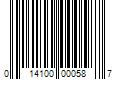 Barcode Image for UPC code 014100000587