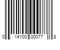 Barcode Image for UPC code 014100000778