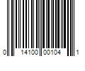 Barcode Image for UPC code 014100001041