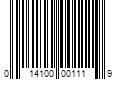 Barcode Image for UPC code 014100001119