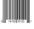 Barcode Image for UPC code 014100001201