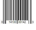 Barcode Image for UPC code 014100001423