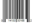 Barcode Image for UPC code 014100001652