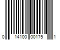 Barcode Image for UPC code 014100001751