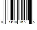 Barcode Image for UPC code 014100001775