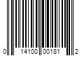 Barcode Image for UPC code 014100001812