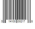 Barcode Image for UPC code 014100002178