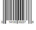 Barcode Image for UPC code 014100002376