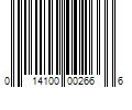 Barcode Image for UPC code 014100002666